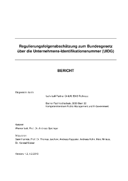 Analyse d'impact (janvier 2010, en allemand)